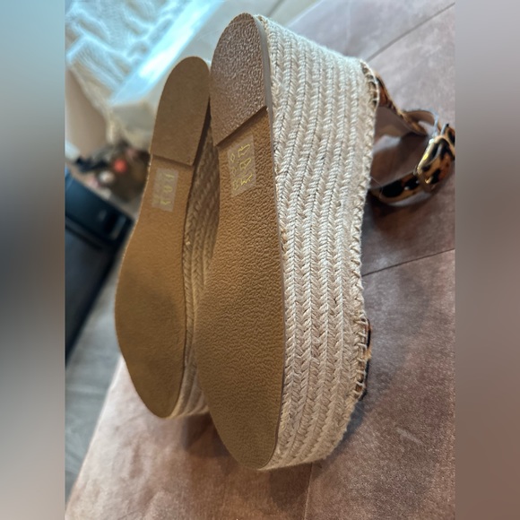 J Crew Platform espadrille sandals in leopard calf hair - Picture 4 of 6